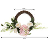 Artificial Rose Lavender Vine Ring Wreath Garland Home Party Wedding Door Decor