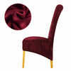 Velvet Dining Chair Seats Covers Large Size Stretch Plush Slipcovers Protectors