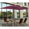 2x3m Rectangle Garden Parasol Umbrella Patio Sun Shade Aluminium Crank Tilt