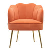 Velvet Fabric Scallop Back Chair Lounge Occasional Accent Sofa Armchair 5 Styles