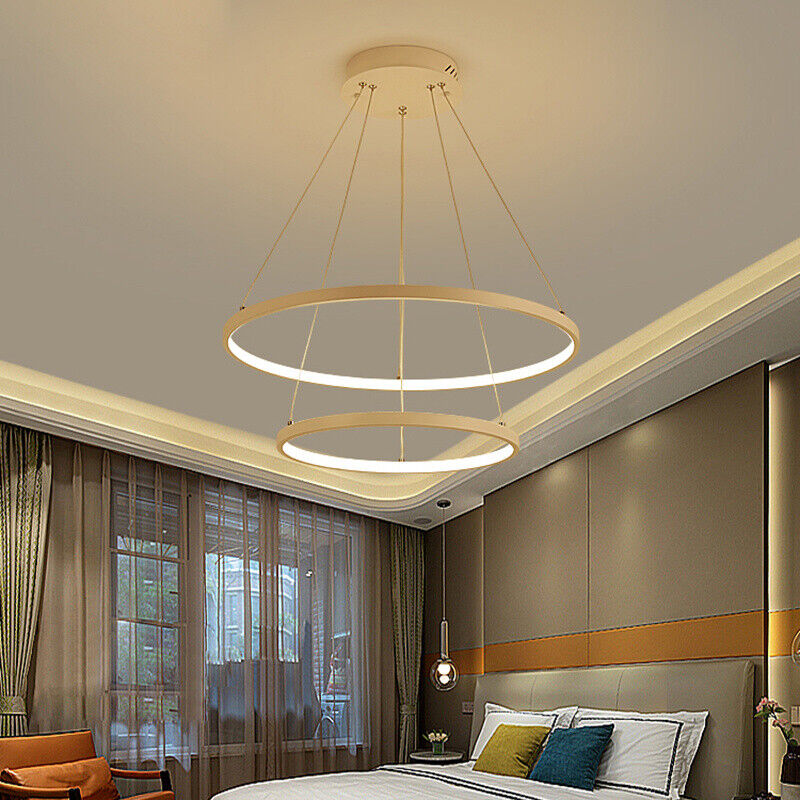 LED Pendant Light Ring Adjustable Lamp Ceiling Lights Decor Lighting Variable