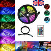 5V 5M LED Strip Lights 5050 RGB Multi Colour USB TV PC Back Mood Lighting+Remot