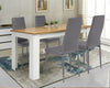 Wood Dining Table and Chairs 4 / 6 Set Pu Leather Seat Kitchen Room Furniture