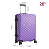 ABS Hard Shell Suitcase Lightweight Travel 4 Wheels Luggage Case 20" 24" 28"