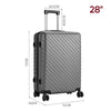 ABS Hard Shell Suitcase Lightweight Travel 4 Wheels Luggage Case 20" 24" 28"