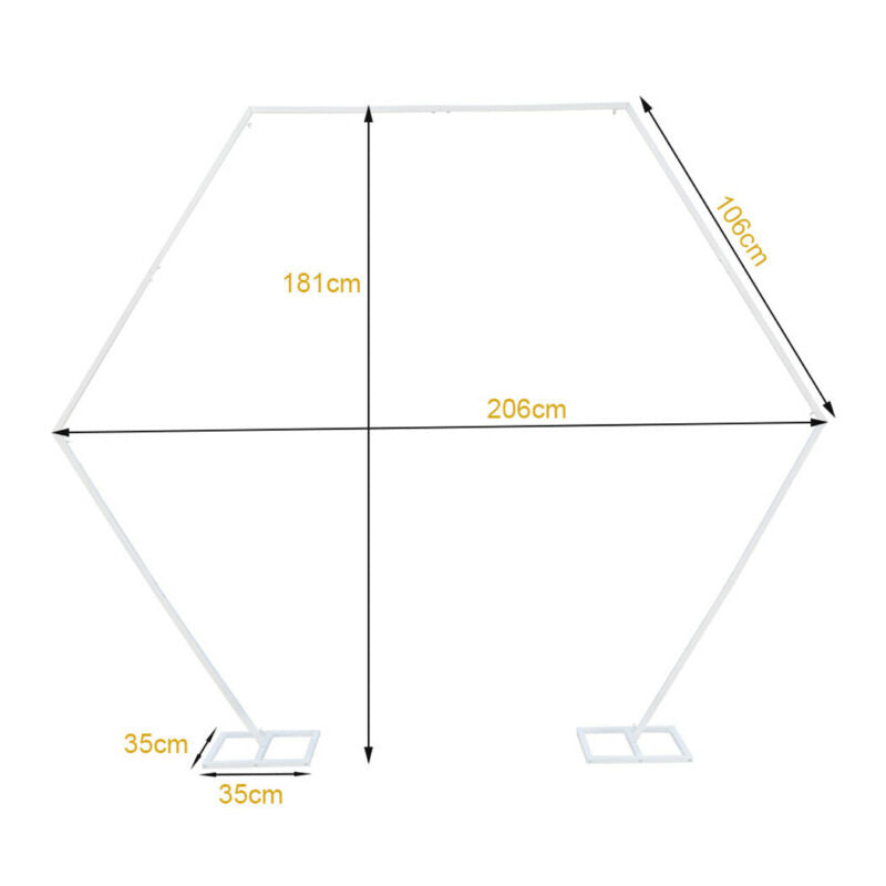 Hexagon Arch Wedding Baby Party Venue Backdrop Decoration 2M 2.4M
