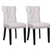 4x Buttoned Dinning Chairs Set PU Leather Kitchen Dinning Room Stools Club Seats