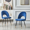 1/2/4X Dining Chairs Velvet Padded Seat Metal Legs Kitchen Chair Home Office Set