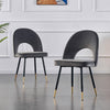 1/2/4X Dining Chairs Velvet Padded Seat Metal Legs Kitchen Chair Home Office Set