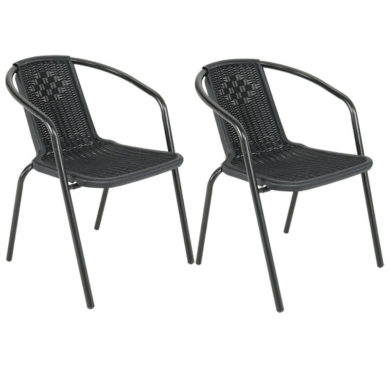 Garden Stackable Chair Seater Waterproof Outdoor Heavy Duty Strong Stacking Seat