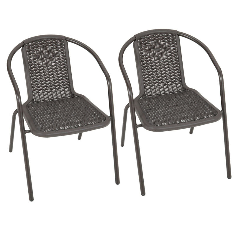 Garden Stackable Chair Seater Waterproof Outdoor Heavy Duty Strong Stacking Seat