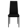 Black Glass Dining Table and 4 or 6 Padded Chairs Set Home Kitchen Furniture