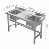 Stainless Steel Catering Sink Kitchen 2/3 Bowl Drainer Unit Tap Wash Platform UK