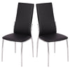 Kitchen Dining Table Chairs Modern Leisure Black Glass Unit Bar Metal Legs BPZH9