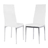 Glass Dining Table And 2/4 White Padded Chairs Set Office Home Kitchen Furniture