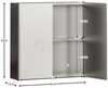 Tiano Bathroom Cabinet Double Triple Door Stainless Steel Mirror Wall Storage