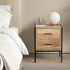 Industrial 1/2 Drawers Bedside Cabinet Table Nightstand Storage Bed Living Room