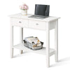 Mondeer White Console Table 2/3 Drawers Wooden Shelf Hallway Storage Side Desk