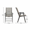 2/4/6 Seater Outdoor Garden Patio Brown Furniture Set Glass Table+Folding Chairs