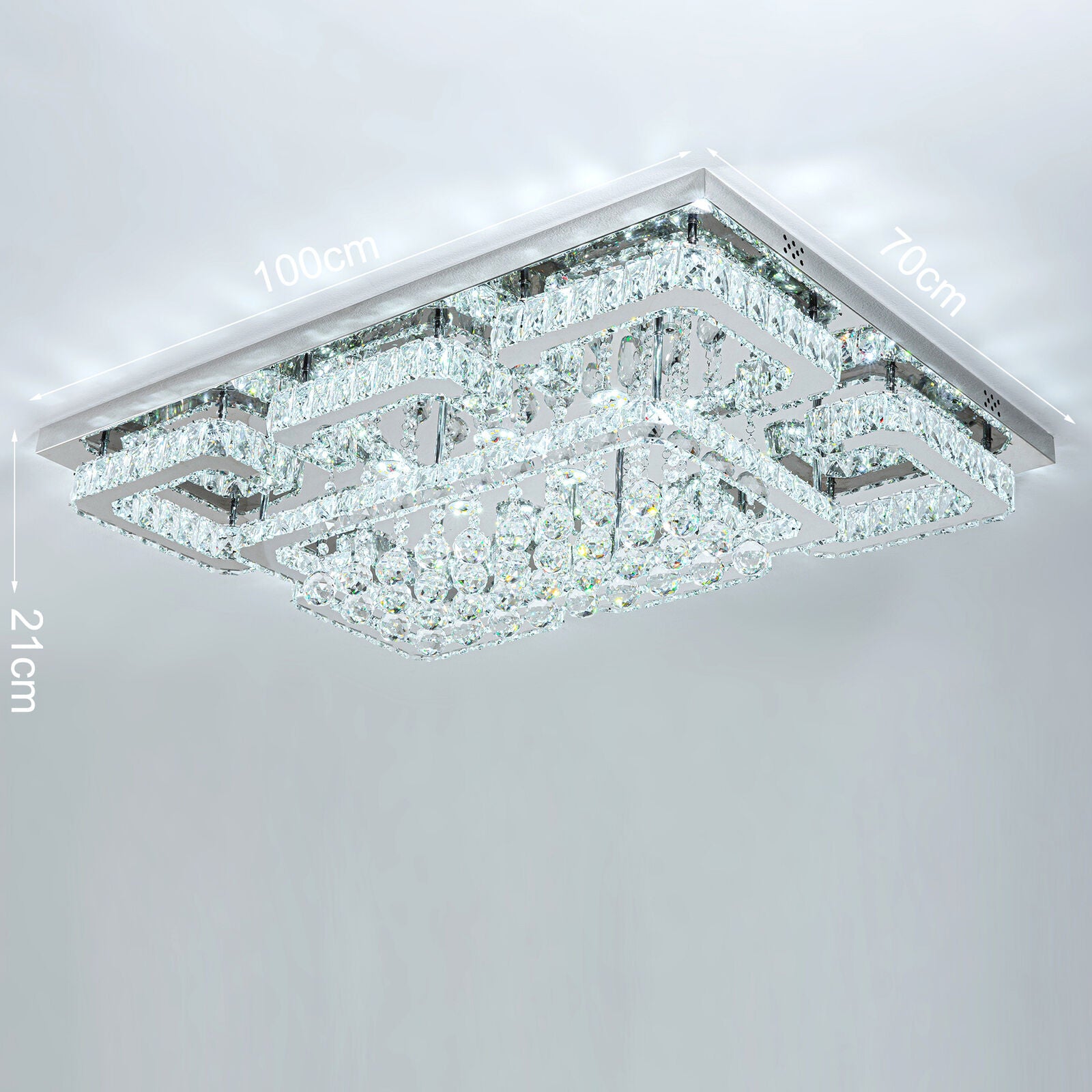 Modern LED Crystal Ceiling Light Chandelier Lamp Living Room Hallway Home Decor
