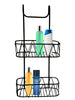 2 & 3 TIRE PLASTIC OVER DOOR WIRE COATED SHOWER RACK CADDY HOLDER ORGANISER
