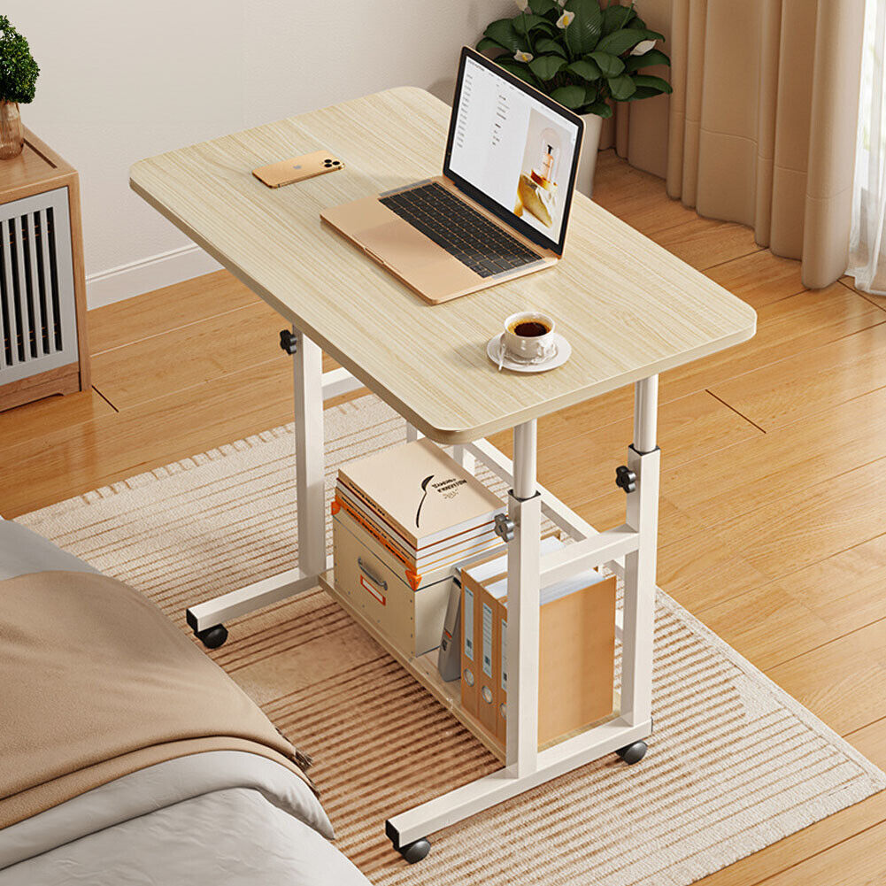 Adjustable Height Mobile Laptop Table Notebook Desk Sofa Bed Tray Stand Computer