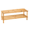 Wooden Slated Shoe Racks 2 3 4 Tiers