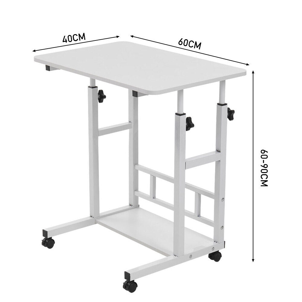 Adjustable Height Mobile Laptop Table Notebook Desk Sofa Bed Tray Stand Computer