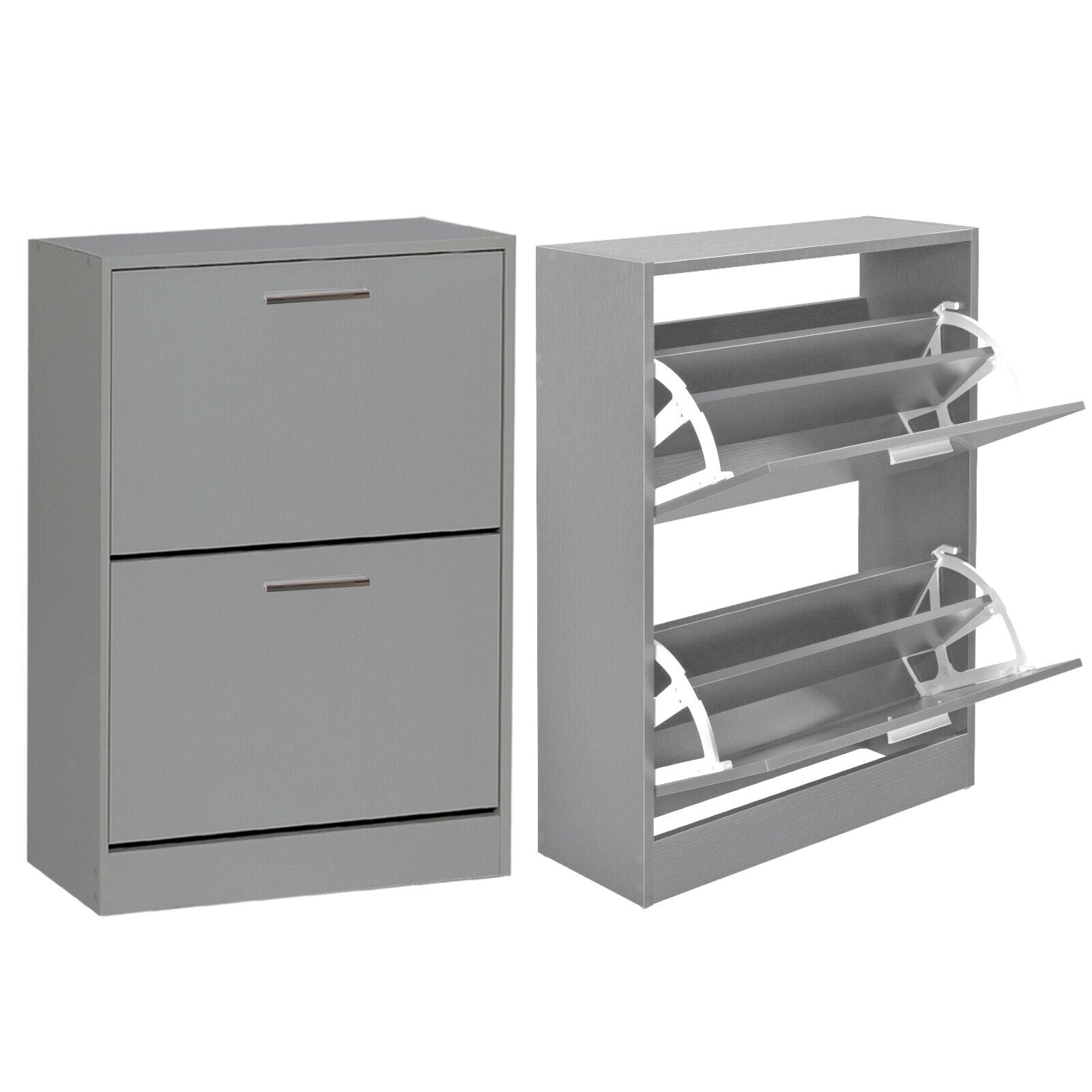 Shoe Cabinet Storage Unit Wooden Shoe Rack Stand Cupboard 2 3 Drawer Organiser