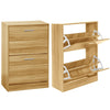 Shoe Cabinet Storage Unit Wooden Shoe Rack Stand Cupboard 2 3 Drawer Organiser