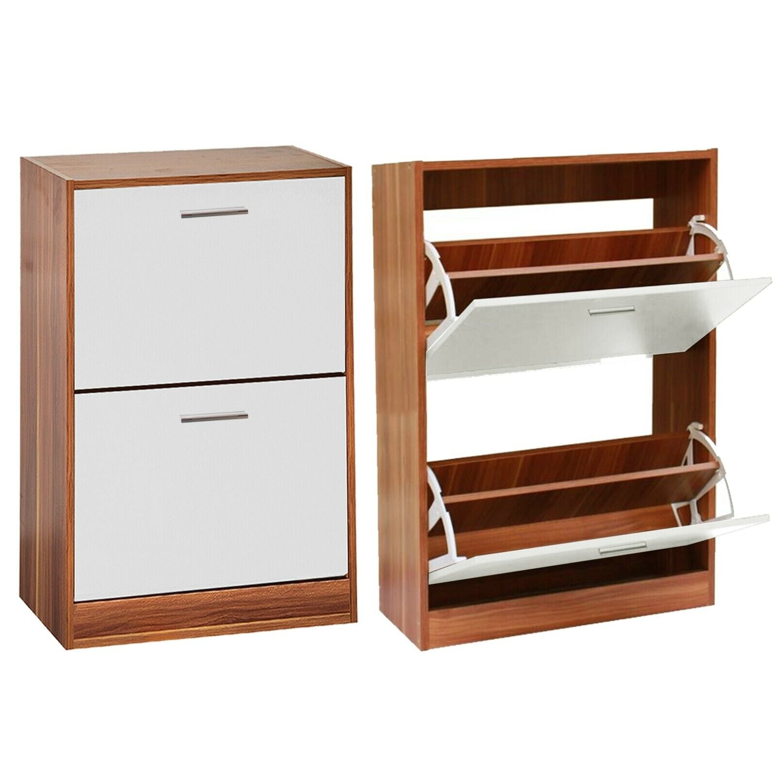 Shoe Cabinet Storage Unit Wooden Shoe Rack Stand Cupboard 2 3 Drawer Organiser