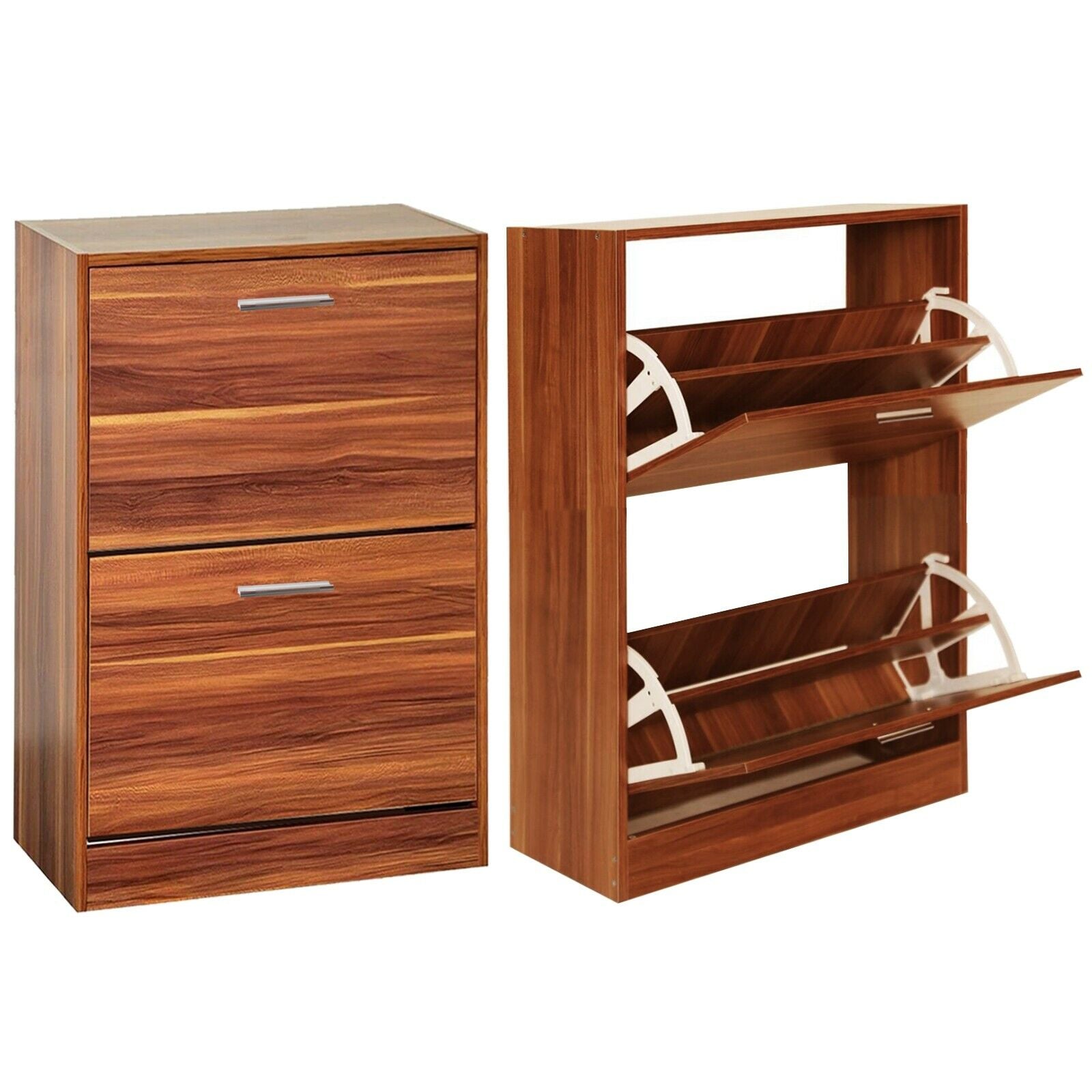 Shoe Cabinet Storage Unit Wooden Shoe Rack Stand Cupboard 2 3 Drawer Organiser