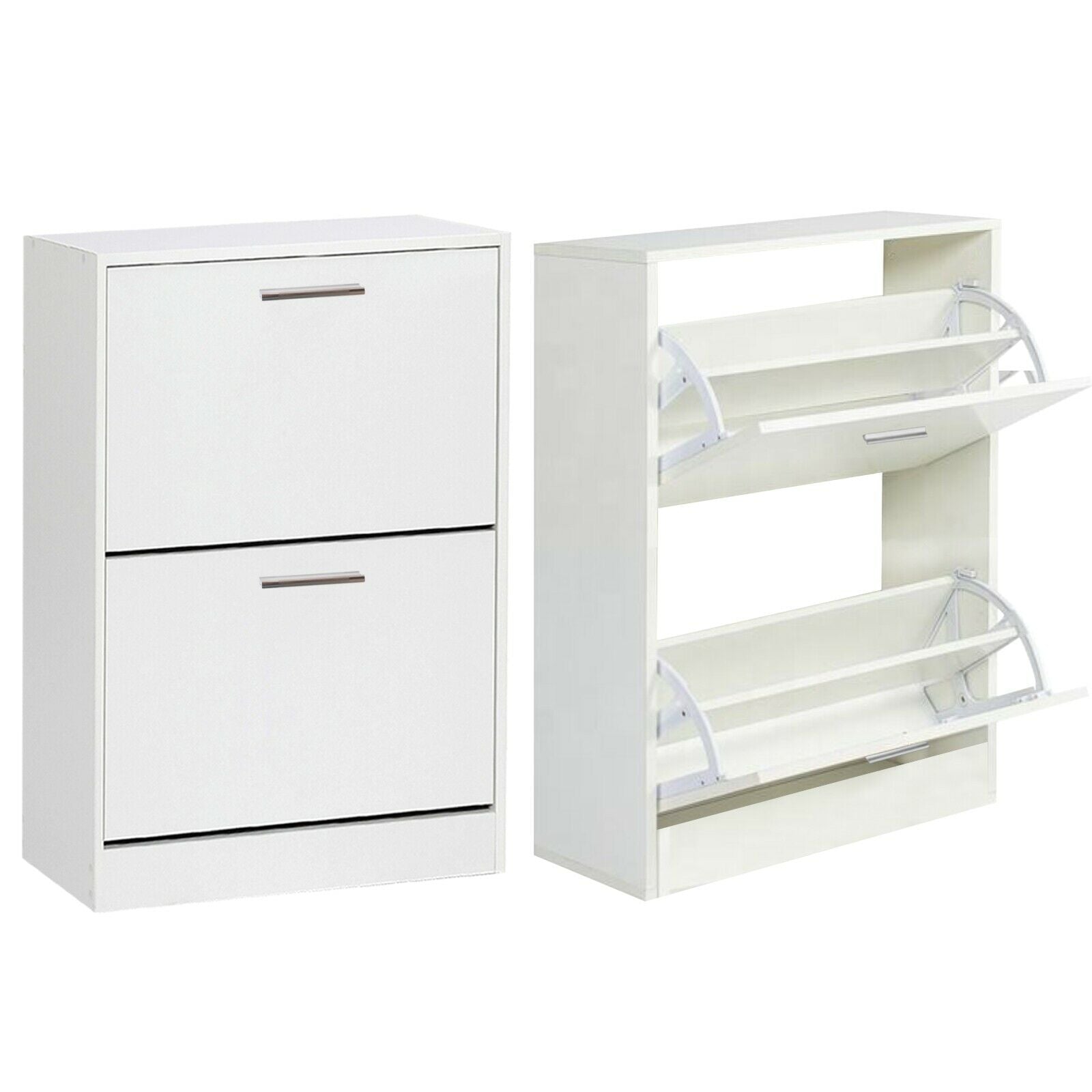 Shoe Cabinet Storage Unit Wooden Shoe Rack Stand Cupboard 2 3 Drawer Organiser