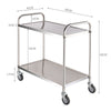 2-4 Tier Kitchen Trolley Cart Stainless Steel Catering Serving Rack Storage Unit