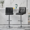 1/2pcs Faux Leather Bar Stools Breakfast Kitchen Chair Bar Stools Chrome Swivel