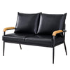 1/2/3 Seater Faux Leather Sofa Armchairs Couches Livingroom Black Brown Modern