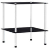 2/3 Tier Glass Shelf Unit Clear Modern Storage Display Side Table Furniture