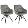1/2/4/6 Velvet Swivel Dining Chairs Padded Seat Accent home & restaurants