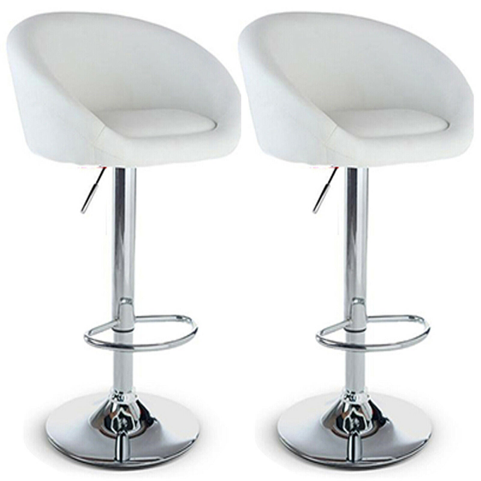 Venus Bar Stools Faux Leather Gas Lift Modern Breakfast Kitchen Barstool Swivel
