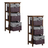 Storage Unit Basket Chest of Drawers Wicker Bathroom Furniture Shelf Cabinet