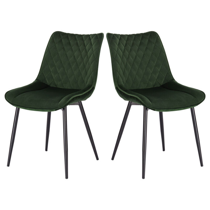 2/4x Dining Chairs with Velvet Padded Seat Kitchen Living Room Lounge Armchairs