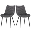 2/4x Dining Chairs with Velvet Padded Seat Kitchen Living Room Lounge Armchairs
