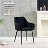 1/2 X Dining Chairs Velvet Set Padded Seat Metal Leg Kitchen Chair Home Office