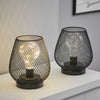 Romantic Metal Cage Table Lamp 2pcs Battery Powered LED Night Lights Candlestick