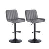 2x PU Leather Bar Stools&Round MDF Top Chromed Base Bar Table Height Adjustable