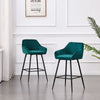 1/2/4X Bar Stools Breakfast Velvet Padded Bar Chairs Seat Kitchen Pub Stool UK