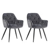 2/4X Dining Chairs Velvet Padded Seat Metal Legs Kitchen Chair Home Office Set