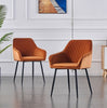 1/2 X Dining Chairs Velvet Set Padded Seat Metal Leg Kitchen Chair Home Office