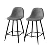 2X Bar Stools Fabric/Faux Leather Pub Chairs Breakfast Kitchen Metal Leg Modern