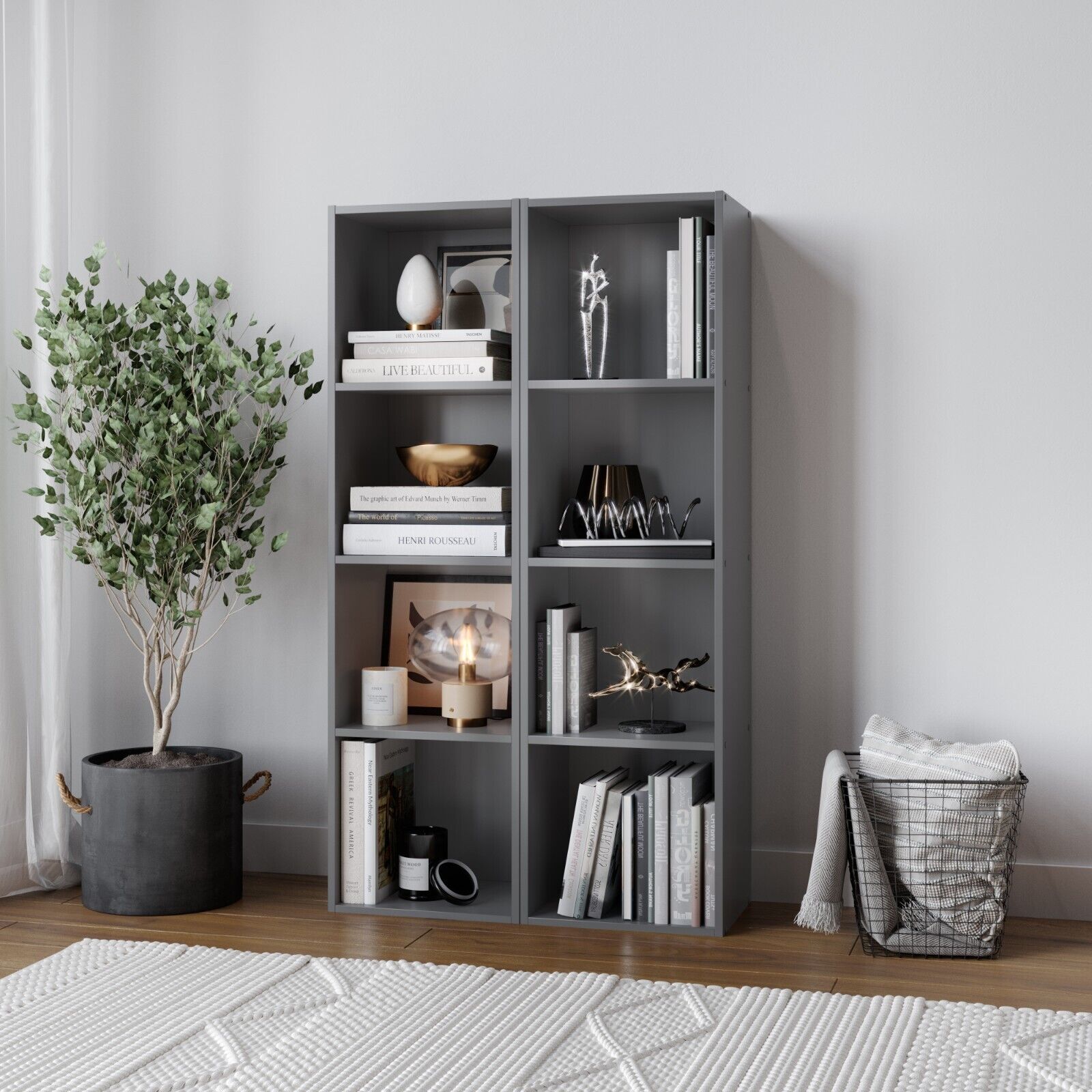 2, 3, 4 Tier Wooden Bookcase Shelving Display Shelves Storage Unit Wood Shelf